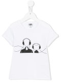 headphone print T-shirt