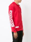 brushed diagonals zipped hoodie