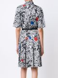 garden print pleated skirt