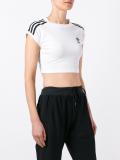 logo print cropped T-shirt
