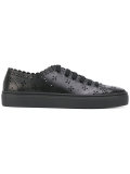 floral laser-cut sneakers