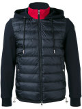 contrast neck and sleeve jacket