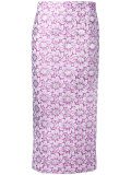 jacquard midi skirt