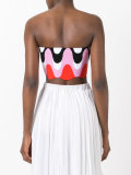 printed bandeau top 