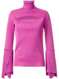 ribbed layered longsleeve blouse