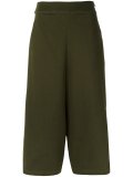 wide leg cropped trousers
