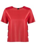 leather shortsleeved top