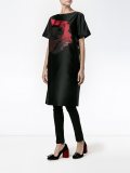 contrast embroidery dress