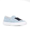 denim slip-on sneakers
