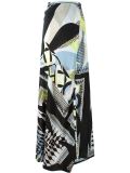 geometric print long skirt