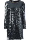 metallic longsleeved dress