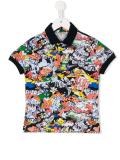 Dancing Cactus printed polo shirt