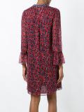 'dots' print pleated dress