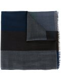 checked frayed hem scarf