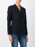checkered double breasted blazer
