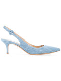 Anna denim slingback pumps 