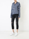 cropped distressed jeans 