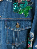 foral patches denim jacket