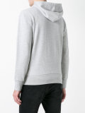 hoodie with tri-colour logo chest embellishment 