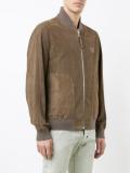 perforated leather bomber
