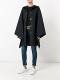 button up hooded coat 