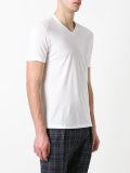 buttoned V-neck T-shirt
