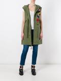 multiple patches hooded jacket