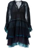 tiered colour block dress