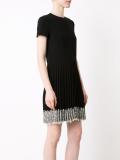 lace hem pleated dress
