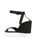 interlaced straps wedge sandals