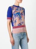 bamboo print knit top