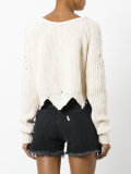 distressed sweater