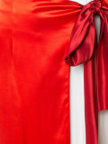 satin contrast wrap skirt