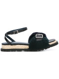 buckle jute sandals