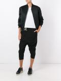 drop-crotch cropped trousers
