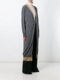 layered long cardigan