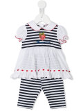 embroidered strawberry dress set