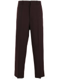 tailored straight trousers