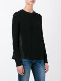 sheer ruffled back jumper