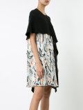 patterned frill dress