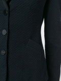 textured button blazer