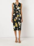 floral midi sheath dress