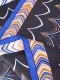 scalloped print triangular scarf