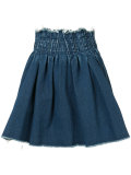 elasticated waist denim skirt