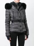 belted hooded jacket