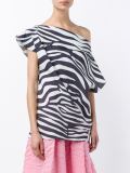 Off-Shoulder Zebra Print Top