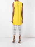 macramé hem flared dress