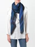 striped frayed scarf