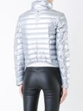 metallic puffer jacket