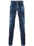 Slim bleached effect jeans